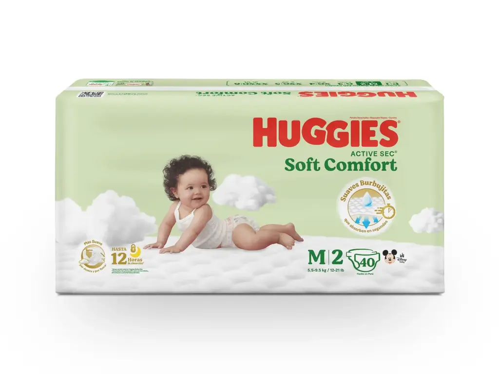 huggies active sec soft comfort paso 2 paq. 40