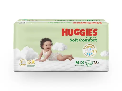 [10641229] huggies active sec soft comfort paso 2 paq. 40