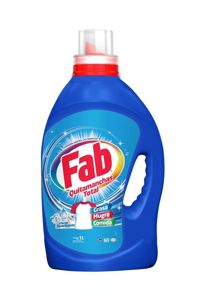 Detergente Líquido Fab Suavizante 1 L