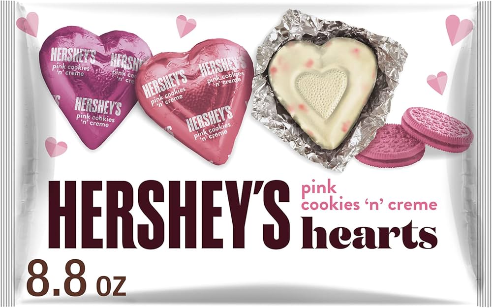 Hershey's Pink hearts Cookies n Creme 249g
