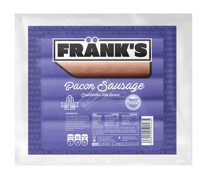 Salchicha Frank's con Tocino Paq.6