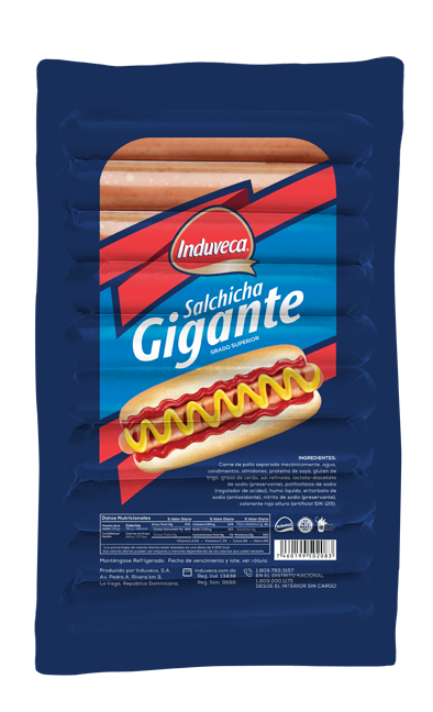 Salchicha Induveca Hot-Dog Gigante Paq.36