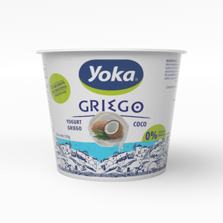 yogurt griego batido con coco 150 g