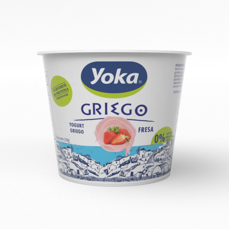 yogurt griego batido con fresa 150 g