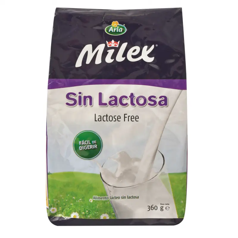 Leche Milex Sin Lactosa Funda 360 Grs 