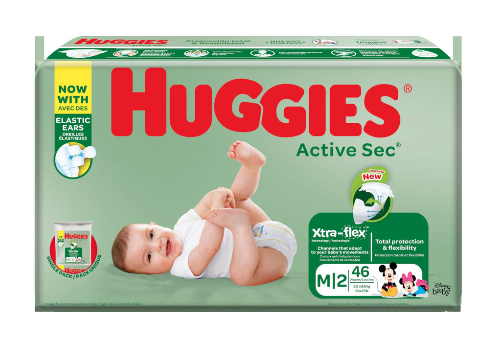 huggies active sec mega singlepack paso 2 paq. 50