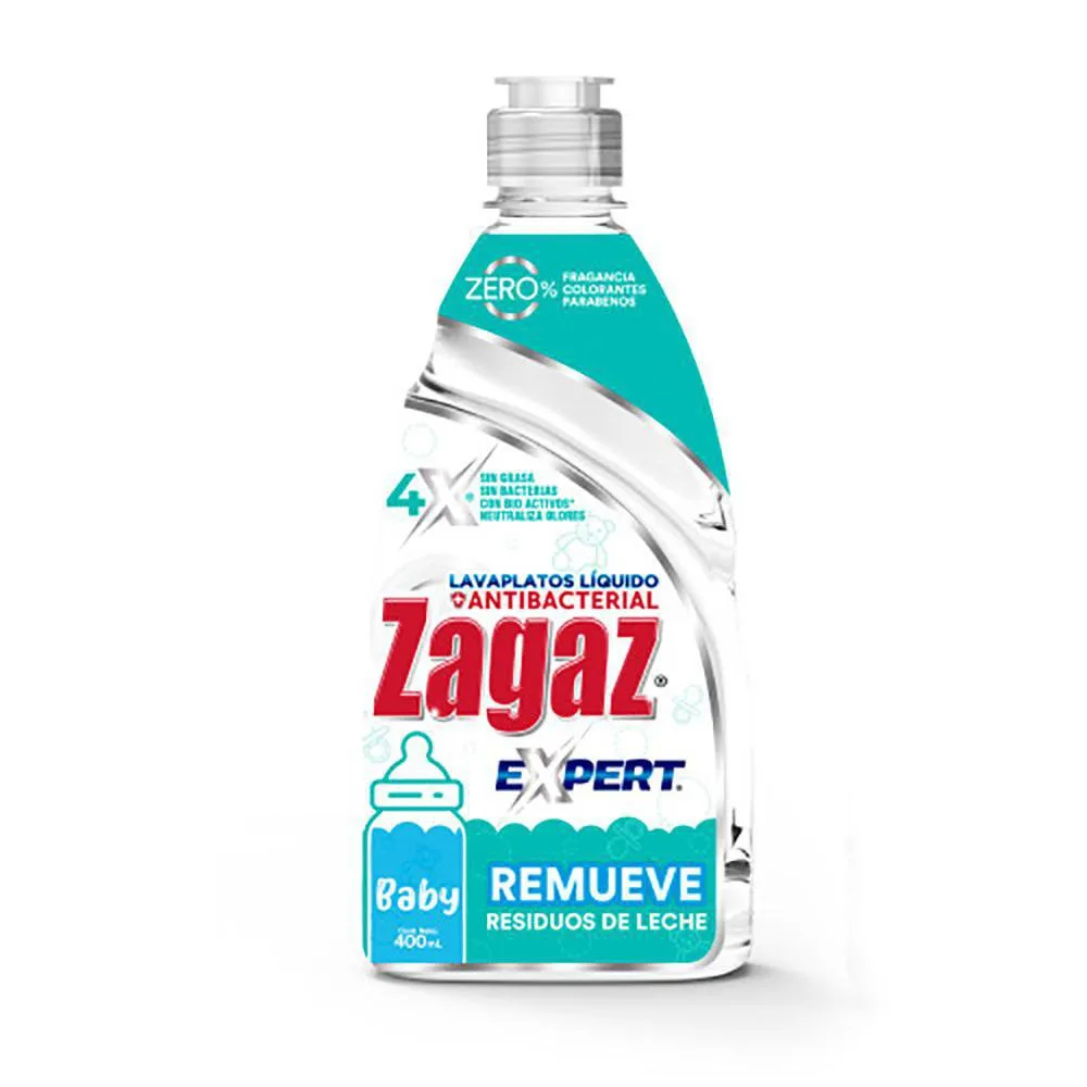 Lavaplatos liquido Zagas Baby c/enzima 400 ml 