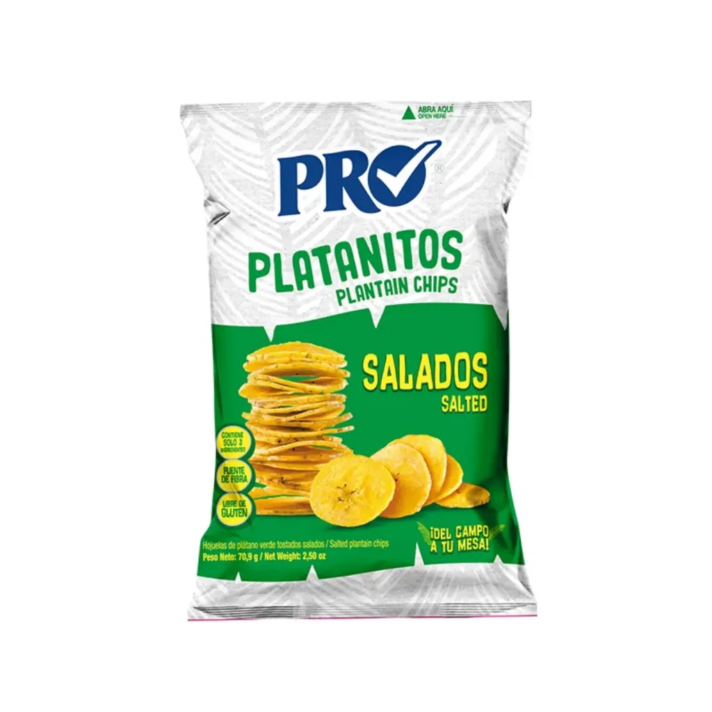 Platano maduros con sal PRO 70.09 g 