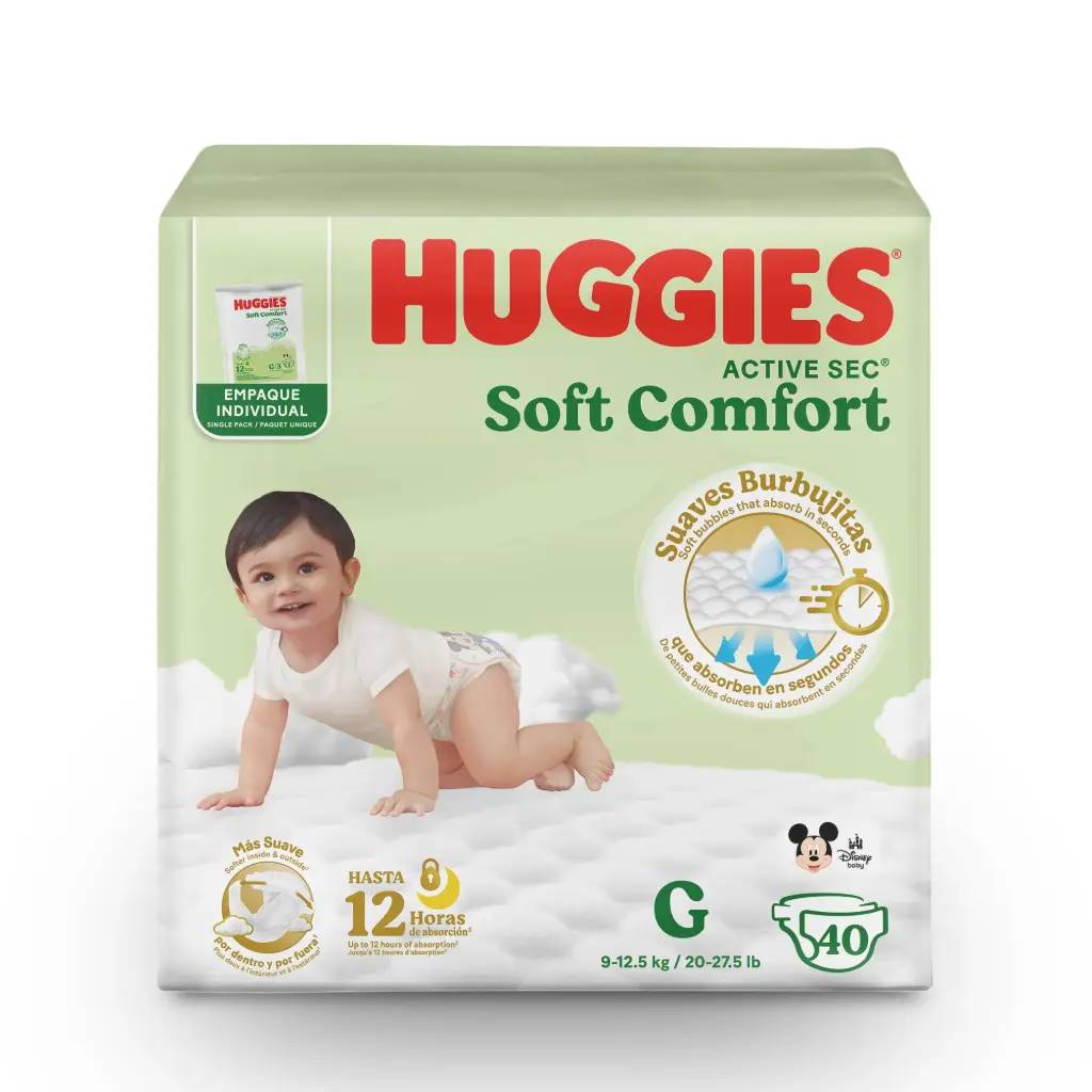 Huggies active sec soft comfort paso 3 paq. 40