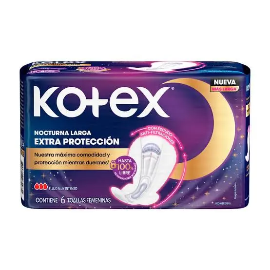 Kotex nocturna extra protección. 