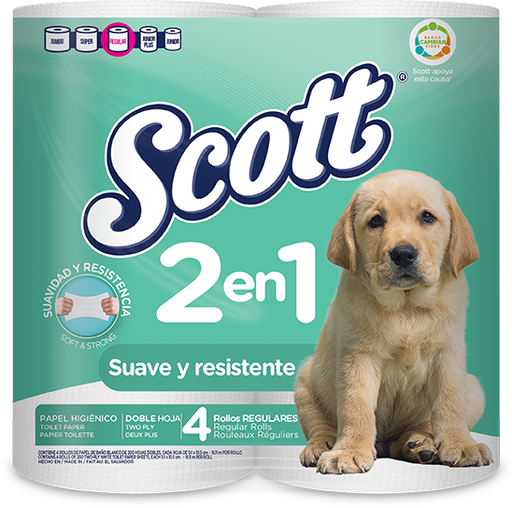 [10633552] Papel Higienico Scott doble higiene Paq. 4 Rollos