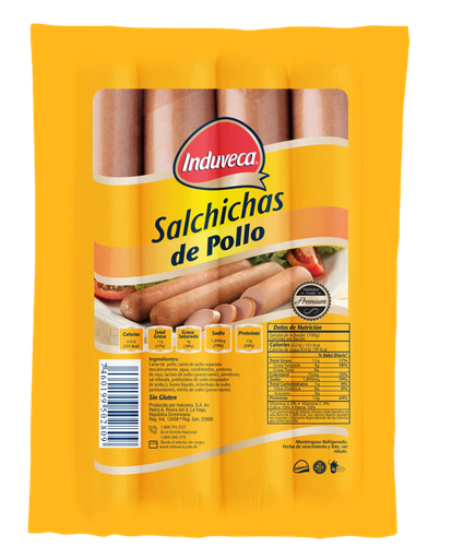 [10701106] Salchicha de Pollo Induveca Paq.8